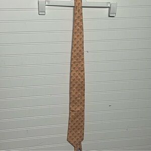 Vtg Sero New England Classics Orange Silk Tie With Horse Pattern